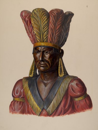 Indio de tienda de cigarros, c. 1937 de Walter Hochstrasser