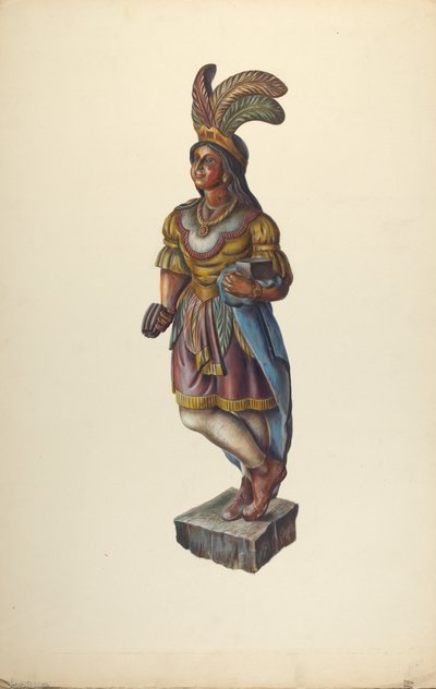 Indio de Tienda de Cigarros, c. 1937 de Walter Hochstrasser