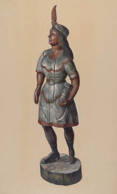 Indio de Tienda de Cigarros, c. 1937 de Walter Hochstrasser
