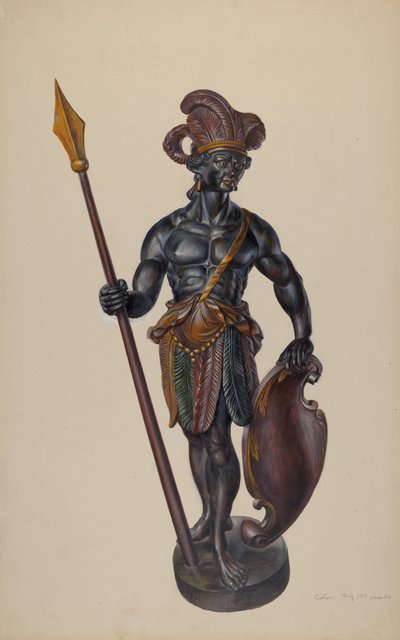 Indio de Tienda de Cigarros, c. 1937 de Walter Hochstrasser