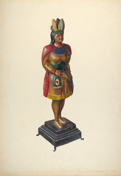 Indio de Tienda de Cigarros, c. 1937 de Walter Hochstrasser
