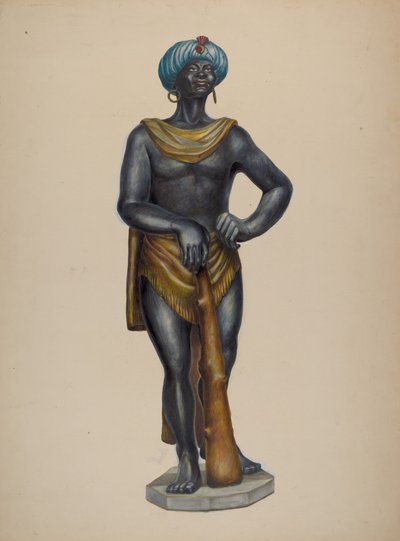 Figura de esclavo nubio, c. 1937 de Walter Hochstrasser