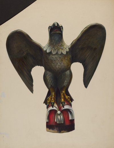 Figura de Águila de Casa de Piloto, c. 1937 de Walter Hochstrasser