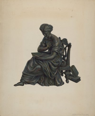 Decoración de Reloj de Estatua, c. 1939 de Walter Hochstrasser