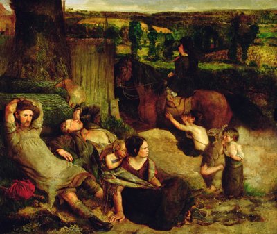 Los vagabundos irlandeses, c.1853-54 de Walter Howell Deverell
