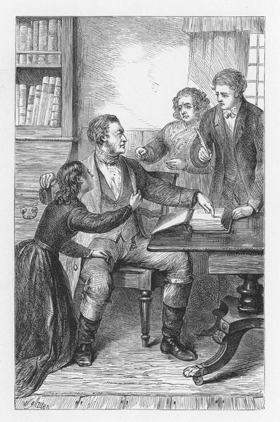 Escena de El molino junto al Floss de George Eliot, ca. 1880 de Walter James Allen