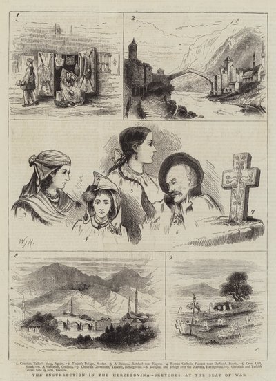 La insurrección en Herzegovina, bocetos en el lugar de la guerra de Walter Jenks Morgan
