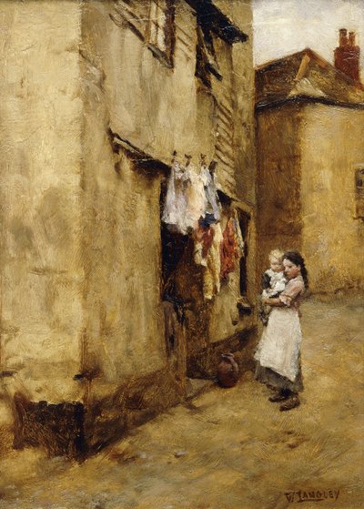 Una calle en Newlyn de Walter Langley