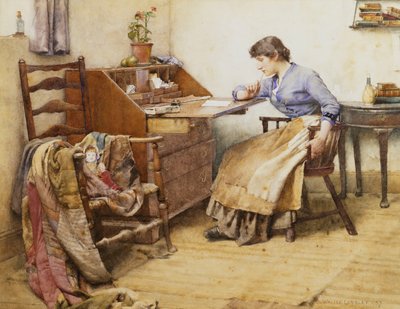 Pensamientos distantes, 1887 de Walter Langley