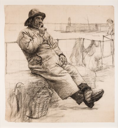 Pescador Fumando una Pipa de Walter Langley