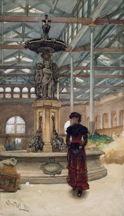 Antiguo mercado y fuente, Birmingham de Walter Langley