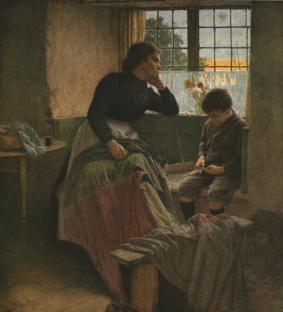 La tierna gracia de un día que ha muerto, finales del siglo XIX, c1930 de Walter Langley