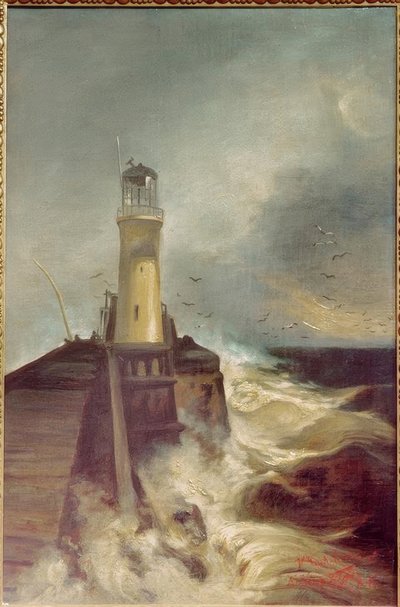 Muelle con faro de Walter Leistikow
