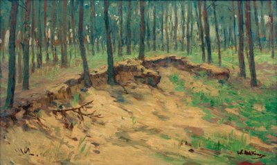 Bosque con cantera de arena de Walter Leistikow