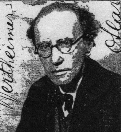 Oskar (Oscar) von Wertheimer, escritor húngaro (nacido en Viena en 1892 y fallecido en 1944) (fotografía en blanco y negro) de Walter Limot