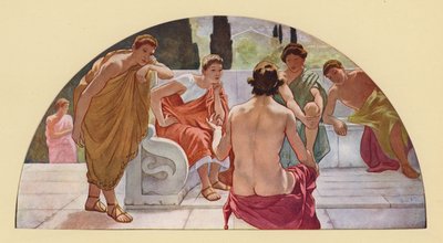 Jasón alistando a los argonautas en la búsqueda del vellocino de oro (litografía en color) de Walter MacEwen