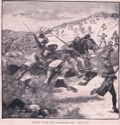Carga de los escoceses en Homildon Hill AD 1402 de Walter Paget