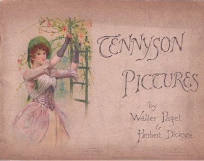 Diseño de la portada (La Reina de Mayo), ilustración de Tennyson Pictures publicada por E P Dutton & Co, c.1900 (litografía en color) de Walter Paget