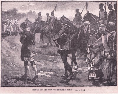Enrique en camino a la tumba de Becket AD 1174 de Walter Paget