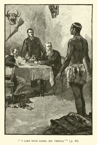 Ilustración para Las minas del rey Salomón de H. Rider Haggard de Walter Paget