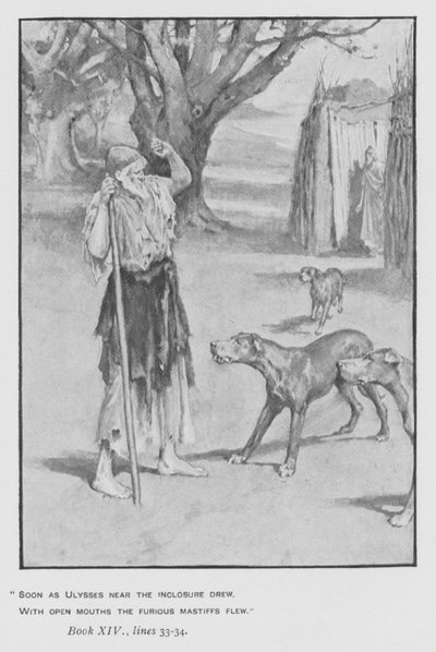 Ilustración para la Odisea de Homero de Pope de Walter Paget