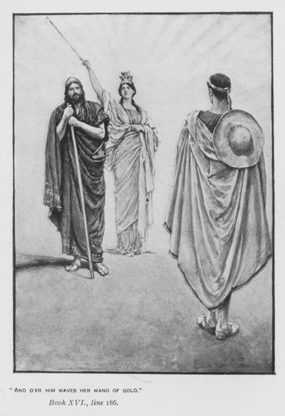 Ilustración para la Odisea de Homero de Pope de Walter Paget