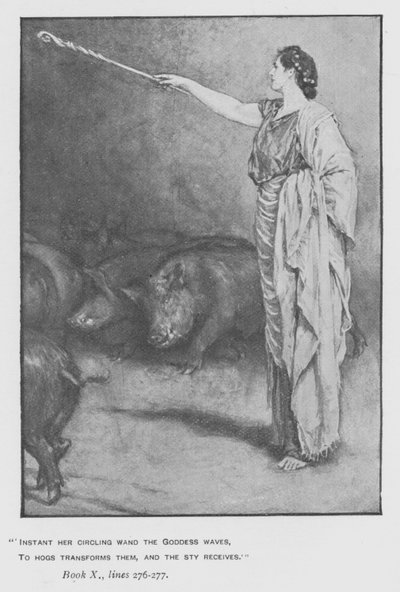 Ilustración para la Odisea de Homero de Pope de Walter Paget