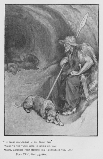Ilustración para la Odisea de Homero de Pope de Walter Paget