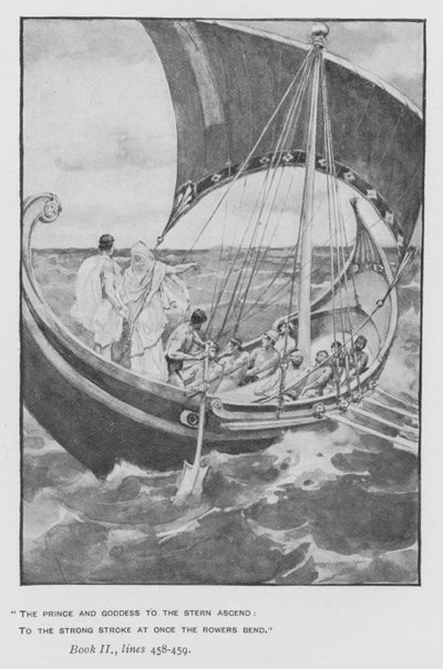 Ilustración para la Odisea de Homero de Pope de Walter Paget