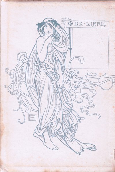 Diseño de la cubierta interna (verde y blanco) de Walter Paget