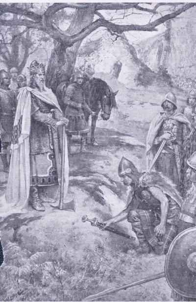 En este campo nació la nación inglesa, ilustración de Mi Revista de Walter Paget