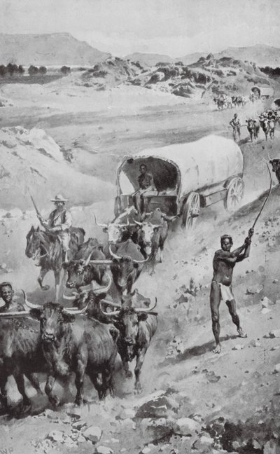 El gran viaje bóer a Natal en 1835-36 (litografía) de Walter Paget