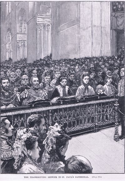 El servicio de acción de gracias en la Catedral de San Pablo 1871 AD de Walter Paget