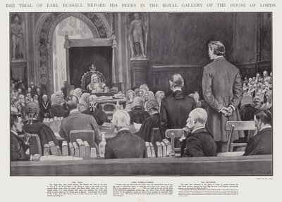 El juicio del Conde Russell ante sus pares en la Galería Real de la Cámara de los Lores, Westminster de Walter Paget