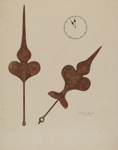 Manecillas del reloj de la iglesia, 1938 de Walter Praefke