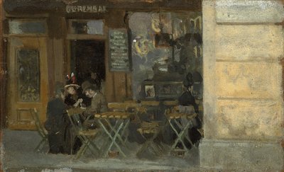 Café en Dieppe, c. 1884-5 de Walter Richard Sickert