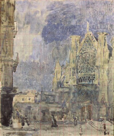 Fachada de San Jacques, Dieppe, c.1899 de Walter Richard Sickert