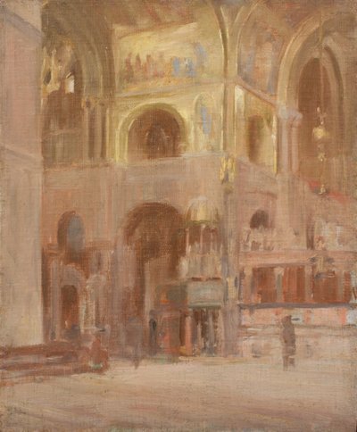 Estudio para el interior de San Marcos, Venecia de Walter Richard Sickert