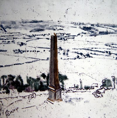 El obelisco en Arques, Valle de Eaulne, Dieppe, c.1913-14 de Walter Richard Sickert