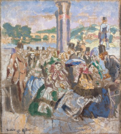 El río [según John Gilbert], c. 1930-31 (Óleo sobre lienzo) de Walter Richard Sickert