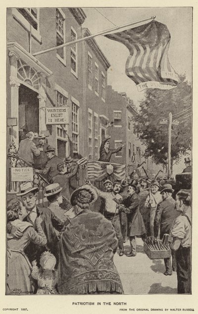Patriotismo en el Norte (litografía) de Walter Russell