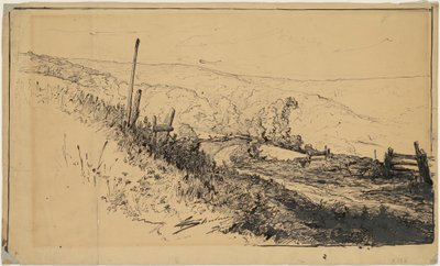 Un camino en las colinas cerca de Dordrecht de Walter Shirlaw