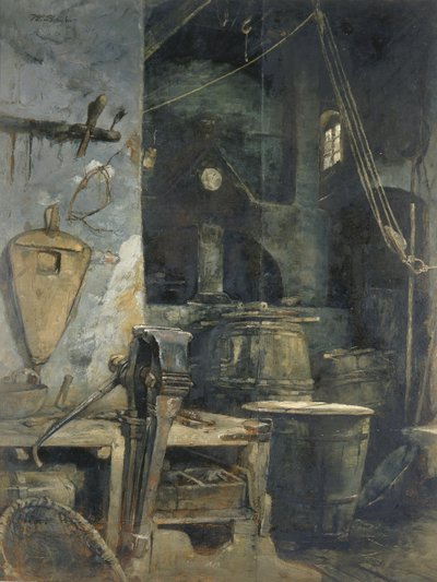 Fundición de campanas, Alemania, ca. 1874 de Walter Shirlaw
