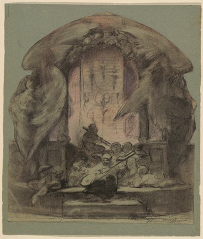 Diseño para una Decoración de Pared Pintada de Walter Shirlaw
