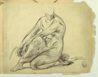 Mujer arrodillada de Walter Shirlaw