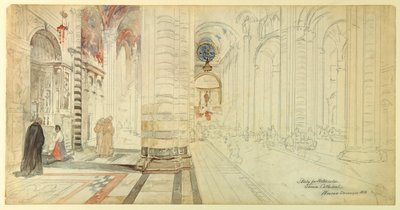 Estudio para acuarela, Catedral de Siena de Walter Shirlaw