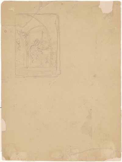 Estudio de un interior [verso] de Walter Shirlaw