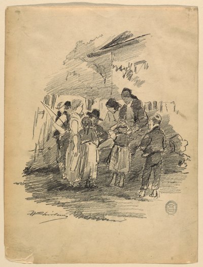 El artista en el pueblo de Walter Shirlaw