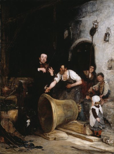 Afinando la campana, 1874 de Walter Shirlaw