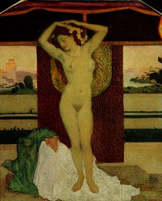 Akt (acuarela sobre papel) de Walter Sigmund Hampel